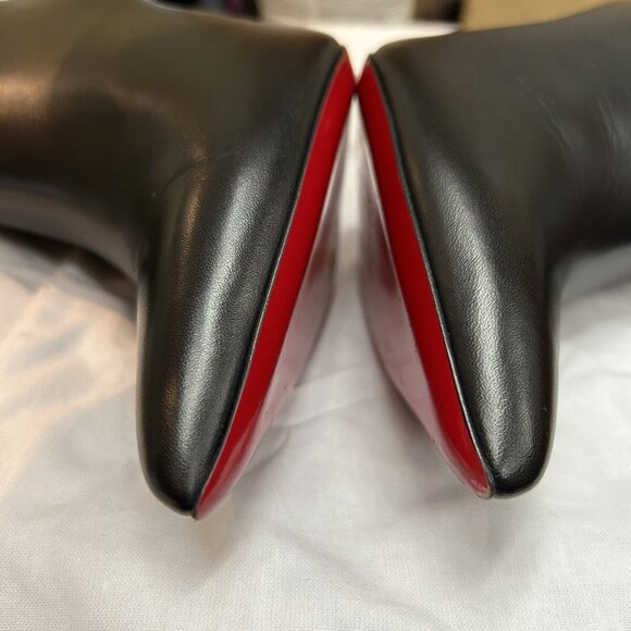 Christian Louboutin Lock So Kate Booty 100 Black Leather - Picture 5 of 12
